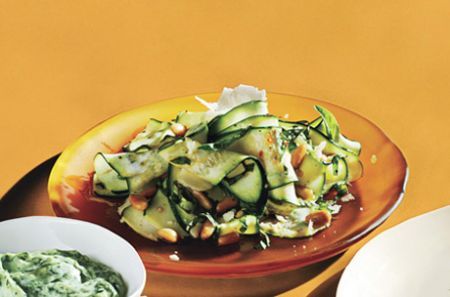 carpaccio di zucchine ai pinoli