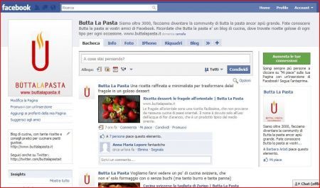 butta la pasta su Facebook