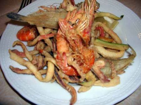 fritto misto di pesce e verdure