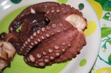 insalata di riso con il polpo
