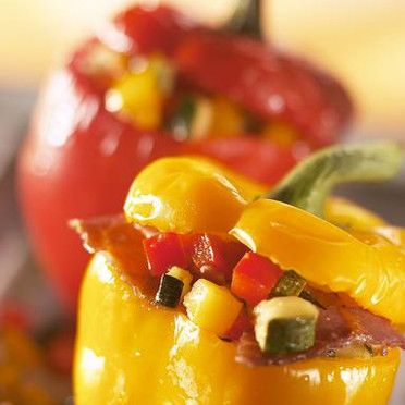 peperoni farciti con zucchine