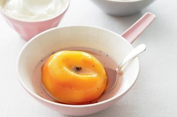 pesche al brandy o cognac