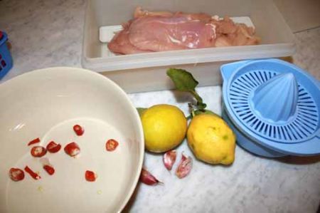 ingredienti per il pollo indiavolato