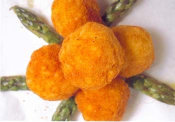 polpette fritte di riso e pesce