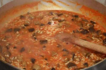 Risotto melanzane