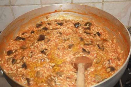 Risotto melanzane