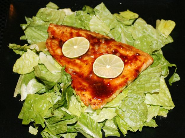 salmone allo zenzero con il microonde