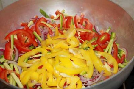 spaghetti soia verdure