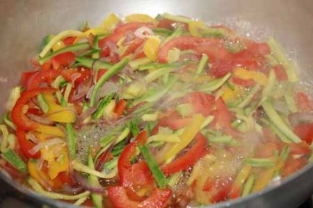 spaghetti soia verdure