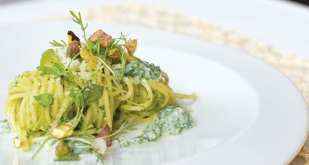 spaghetti al pistacchio