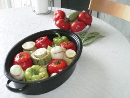 verdure ripiene con ricotta crusca e funghi