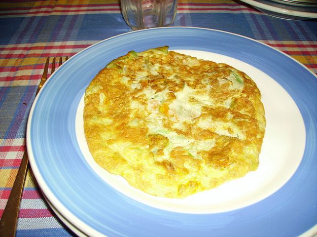 Frittata fiori di zucca