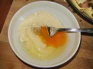 Uova sbattute con parmigiano