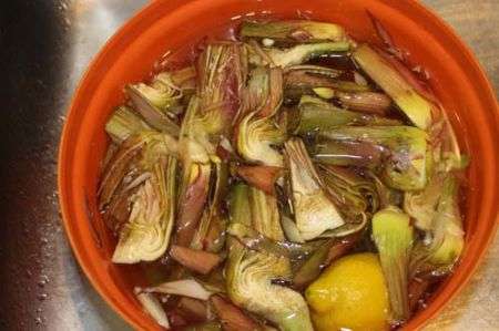 carciofi con la salsa