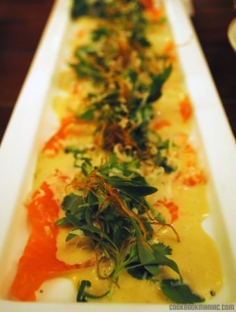 carpaccio di salmone con patate