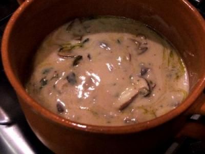 crema vegetariana di fagioli e funghi