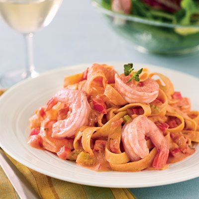 fettuccine gamberetti vodka