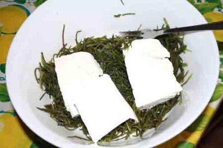 frittata di agretti o barba di frate