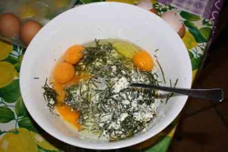 frittata di agretti o barba di frate