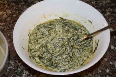 frittata di agretti o barba di frate