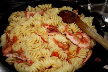 Fusilli con i gamberi