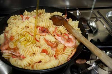 Fusilli con i gamberi