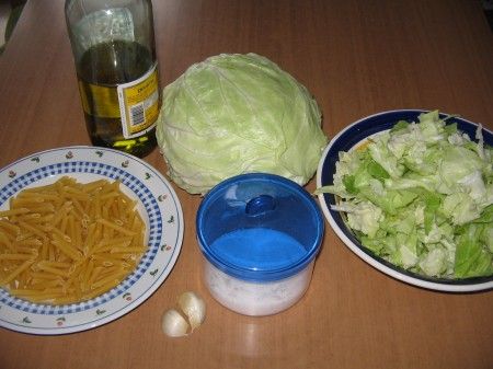 ingredienti pasta cavolo