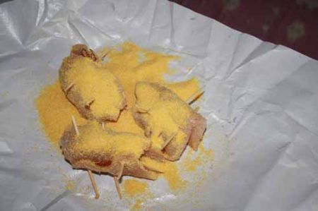 passate gli involtini nella polenta