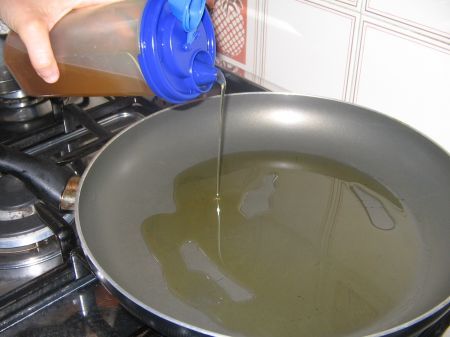 olio in padella