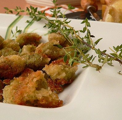 olive farcite con formaggio e fritte