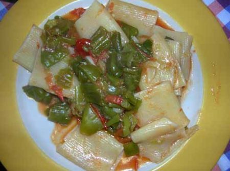 paccheri e friggitelli