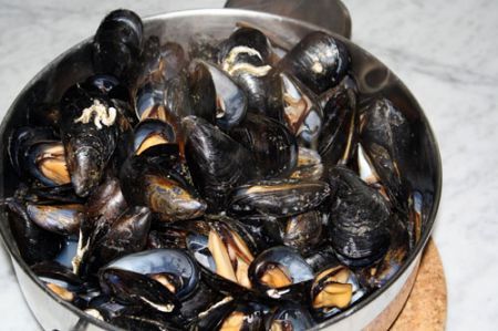 pasta con il sugo di cozze