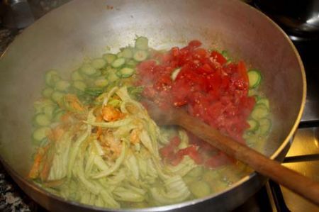 pasta con triglie e zucchine