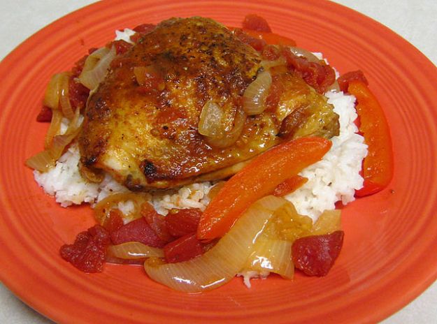 pollo con verdure