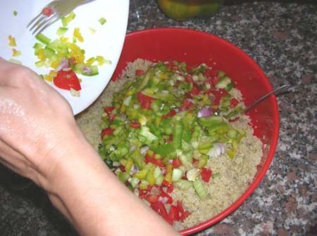 Unite le verdure alla quinoa