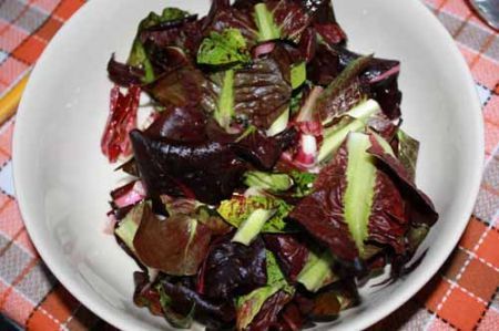 radicchio con pancetta e aceto caldo