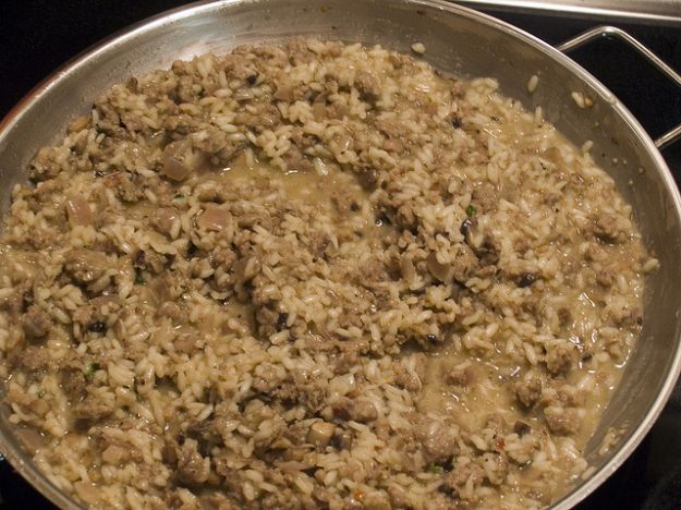 risotto con fegatini di pollo