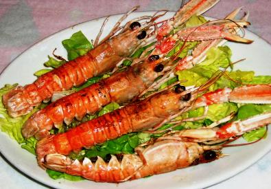 Scampi alla piastra