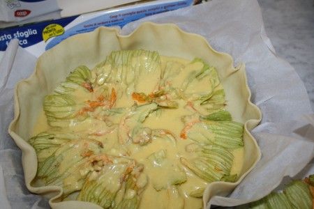 torta salata fiori di zucca 01