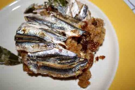 tortino di acciughe con i pan grattato