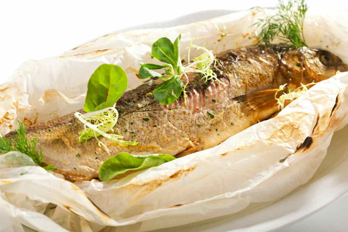 Pagello al cartoccio con erbe aromatiche