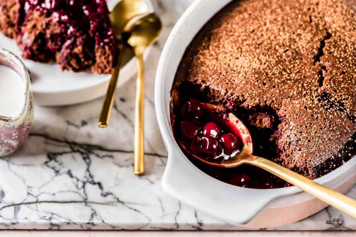 pirofila con crumble al cacao