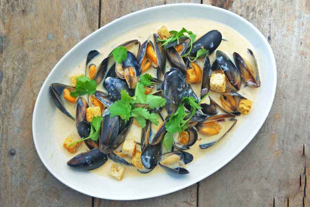 cozze con la panna