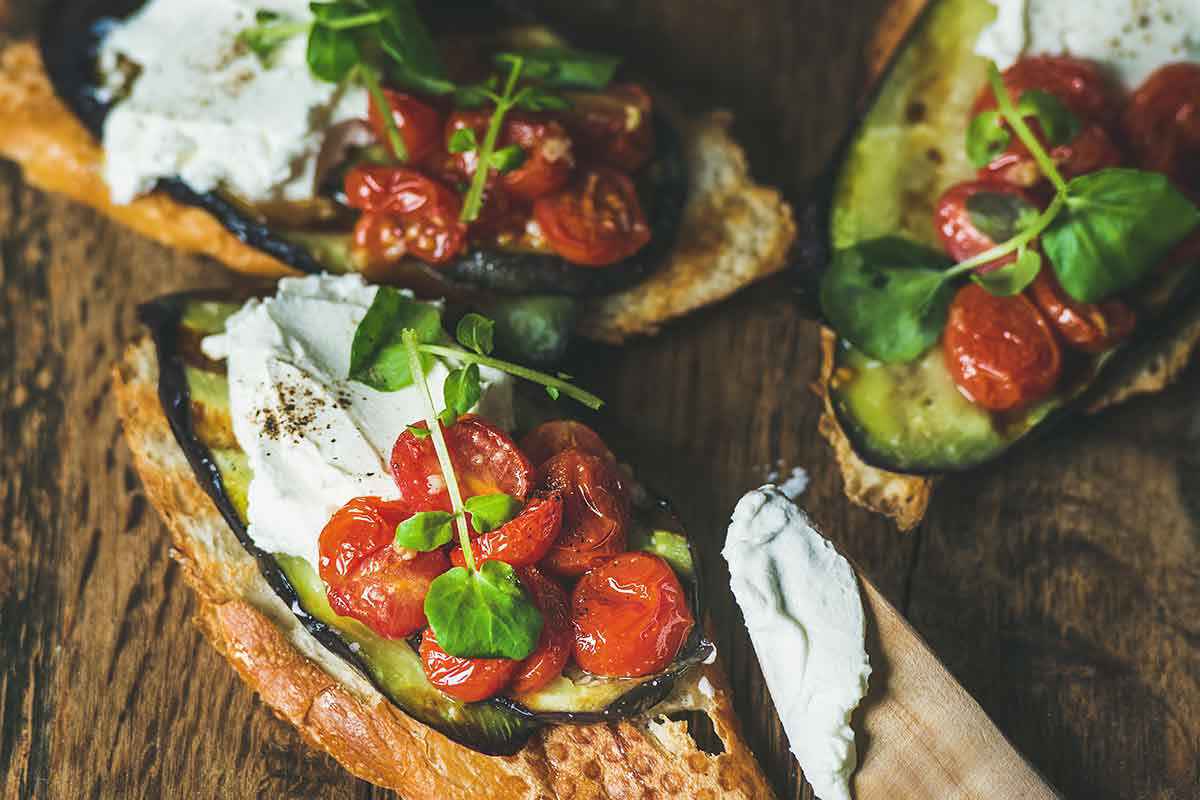 Bruschetta con le melanzane