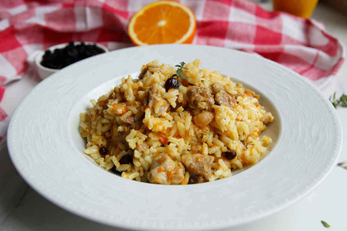 Risotto uva e salsiccia