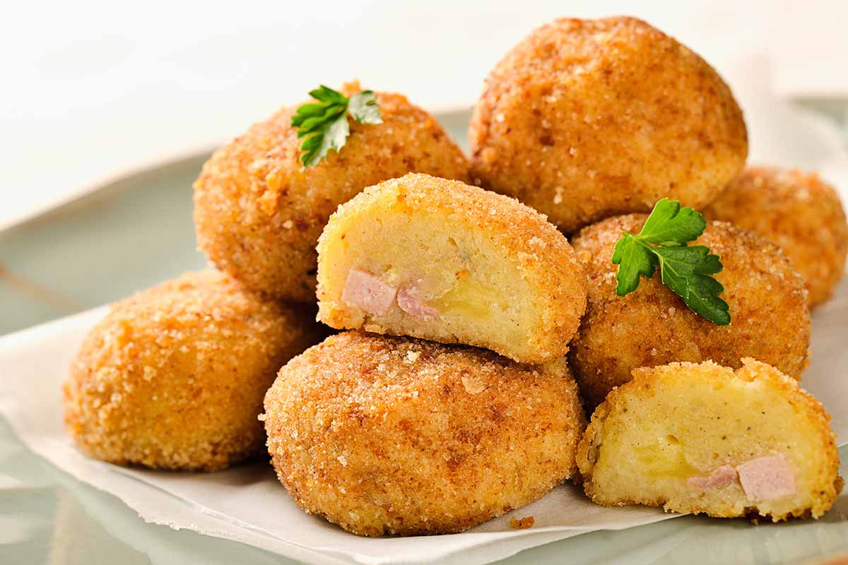 Crocchette di patate con prosciutto