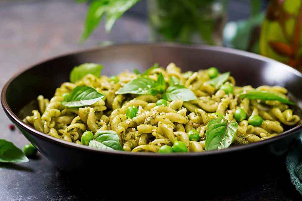 Fusilli al pesto di spinaci