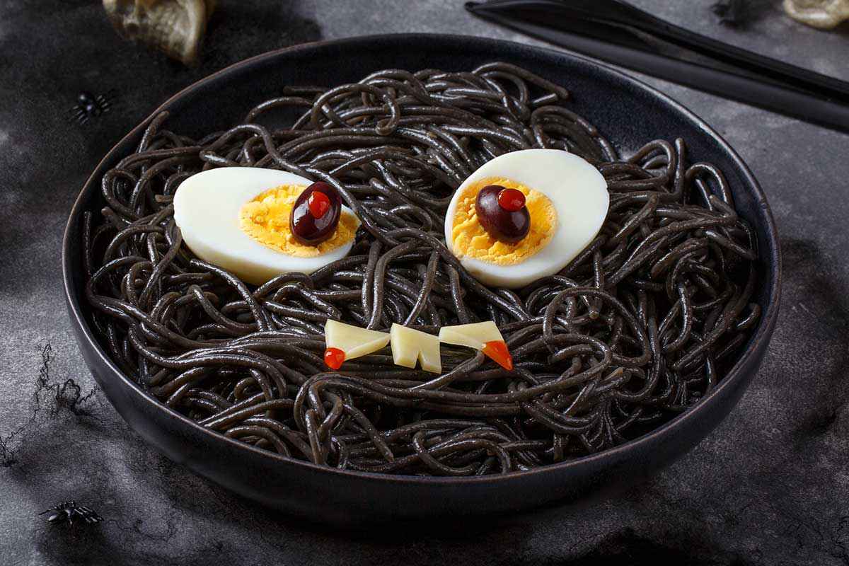 Menu in nero per Halloween