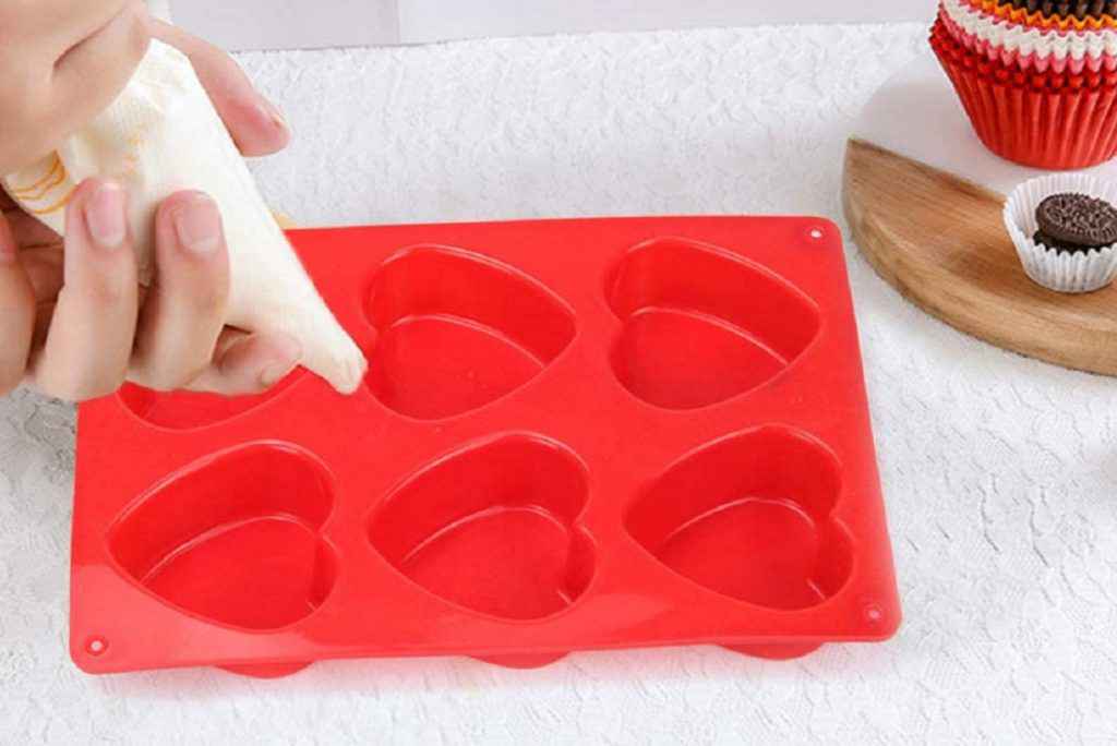 stampi a cuore in silicone per muffin