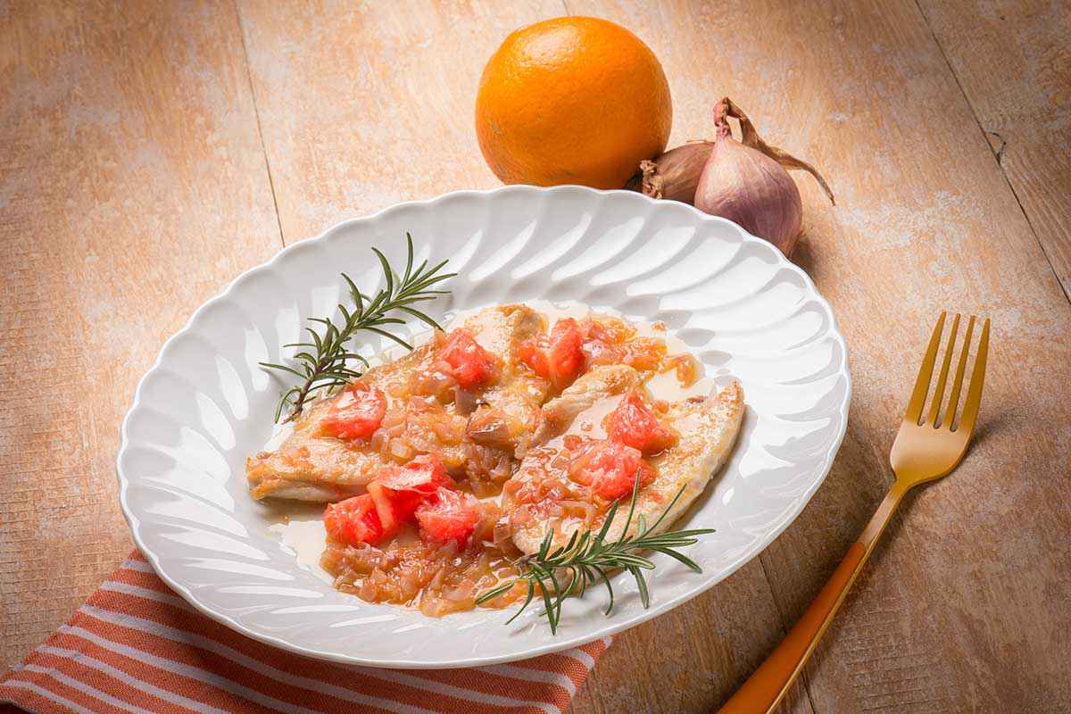 Scaloppine di vitella al pompelmo